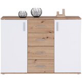Mömax komoda ina 03, barva hrasta, bela | Shoptok.si