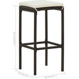  3-dijelni vrtni barski set s jastucima crni | shoptok.hr