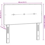  LED Headboard Gumbasto oblazinjen Temno modra 80 cm Žamet, (22051758) | Shoptok.si
