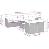  9-dijelni set vrtnih sofa od poliratana s jastucima svjetlosivi | shoptok.hr