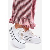 Boto Women's Platform Sneakers With Golden Accents White Fiorina | shoptok.hr