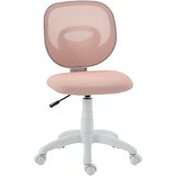 HOMCOM pisarniški stol poliester, umetna masa 59,5D x 53Š x 81 89V cm Roza, (5000242983) | Shoptok.si