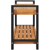  Klupa od masivne tikovine 120 cm - Crna 120 cm | shoptok.hr