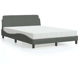 vidaXL Krevet s madracem tamnosivi 120 x 200 cm od tkanine | shoptok.hr