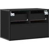 vidaXL TV omarica črna 60x31x39,5 cm inženirski les in kovina | Shoptok.si