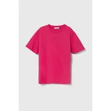 Pinko Up Bombažna kratka majica roza barva