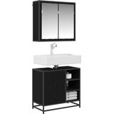  Set namještaja za kupaonicu 2 kom. Crni hrast 65 x 33 x 60 cm | shoptok.hr