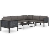 The Living Store Vrtna garnitura z blazinami 8-delna poli ratan antracitna - Vrtna Počivalna Garnitura, (21424685) | Shoptok.si