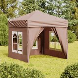  Zložljiv vrtni šotor s stranicami taupe 2x2 m, (20703365) Cene