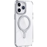 INF Magnetna torbica za telefon z nevidnim stojalom, združljiva z MagSafe Silver iPhone 15 Pro, (21373291) Cene