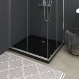 vidaXL Pravokotna ABS tu&scaron; kad črna 80x90 cm cene