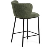 Kave Home Temno zelen oblazinjen barski stol (višina sedeža 65 cm) Ciselia – | Shoptok.si