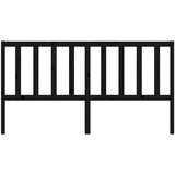  Uzglavlje za krevet crno 206 x 4 x 100 cm od masivne borovine | shoptok.hr