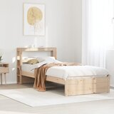 vidaXL Okvir kreveta s uzglavljem 90 x 190 cm od borovine | shoptok.hr