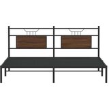  Posteljni okvir brez vzmetnice rjavi hrast 183x213 cm inž. les, (21829301) | Shoptok.si