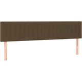 Maison Chic Posteljno vzglavje - Vzglavna omarica 2 kosa temno rjav 90x5x78/88 cm blago, (22077749) Cene
