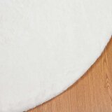  Faux Rabbit Fur Rug Olite Bijelo Ø 100 cm Poliester | shoptok.hr