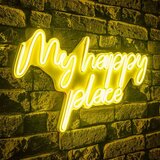 WALLXPERT dekorativna led rasveta 'my happy place' - žuta