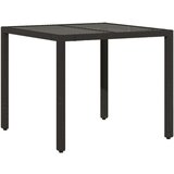  3-dijelni bistro set s jastucima crni od poliratana | shoptok.hr