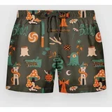 European Fantasy Brown Boardshorts multicolor