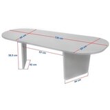 Hanah home Klub stočić Ovalis Travertine Walnut | Eponuda.com
