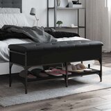  Klupa za cipele crna 102 x 42 x 45 cm od konstruiranog drva | shoptok.hr