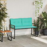  Drvena klupska klupa s jastukom Tirkizna 114 x 55 x 77 cm | shoptok.hr