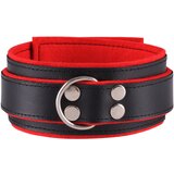 Dominate Me Leather Collar D31 Black-Red Cene