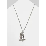 Urban Classics Pray Hands Necklace Silver