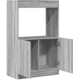 vidaXL Visoka omara siva sonoma 63x33x100 cm inženirski les | Shoptok.si