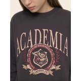 Sinsay Pamučna crewneck majica s natpisom Academia | shoptok.hr