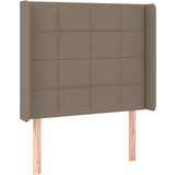  Krevet box spring s madracem LED smeđesivi 80 x 200 cm tkanina | shoptok.hr