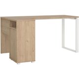 MID.YOU KOTNA PISALNA MIZA leseni material bela, barve hrasta | Shoptok.si