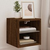 The Living Store Stenske TV omarice z LED 2 kosa rjavi hrast 30x28,5x30 cm - TV Stenska Omarica, (21670915) | Shoptok.si