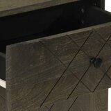  Noćni ormarić crni 50 x 33 x 60 cm od masivnog drva manga | shoptok.hr
