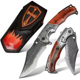  Damaskasti lovački sklopivi nož HARAHU SU-35400 - Smeđa KP35400 | Shoptok.si
