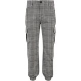 Urban Classics AOP Glencheck Cargo boys' pants black/white | shoptok.hr