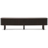Kave Home Temno rjava TV omarica v jesenovem dekorju 200x50 cm Mailen – Cene