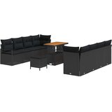  Sjedeća garnitura za vrt s jastukom Crna 90 x 55 x 71 cm | Eponuda.com