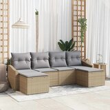  Set sofe s jastukom 6 pcs Bež poliratan | Eponuda.ba