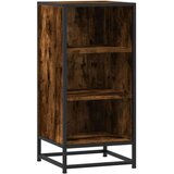 vidaXL Komoda dimljeni hrast 35,5x35x76 cm inženirski les in kovina | Shoptok.si