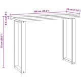  Konzolna stolica Smeđa 100 x 35 x 75 cm Čvrsto teak drvo | Eponuda.ba