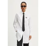 Karl Lagerfeld Bombažna srajca ženska, bela barva, 245W1600