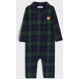 Sinsay Pamučni kombinezon kariranog uzorka s vezom soba | shoptok.hr