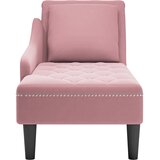  Počivaljka od baršun s jastukom i rukonaslonom ružičasta | shoptok.hr