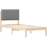  Krevetni okvir s tapiciranim uzglavljem Svijetlo siva Svjetlosiva 205.5 x 85.5 x 84.5 cm | shoptok.hr