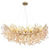 Globo 64138H3G - Luster na sajli QUEENA 10xE14/40W/230V zlatna | Eponuda.com