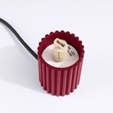 Nice Lamps Bordo rdeča namizna svetilka s steklenim senčilom (višina 19 cm) Orbital – | Shoptok.si