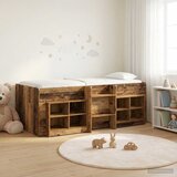  Loft krevet s ormarom 3 kom. Staro drvo Konstruirano drvo Smeđa 75 x 190 cm | Shoptok.si