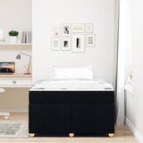  Krevetna konstrukcija s madracem Crna 120 x 200 cm tkanina | shoptok.hr